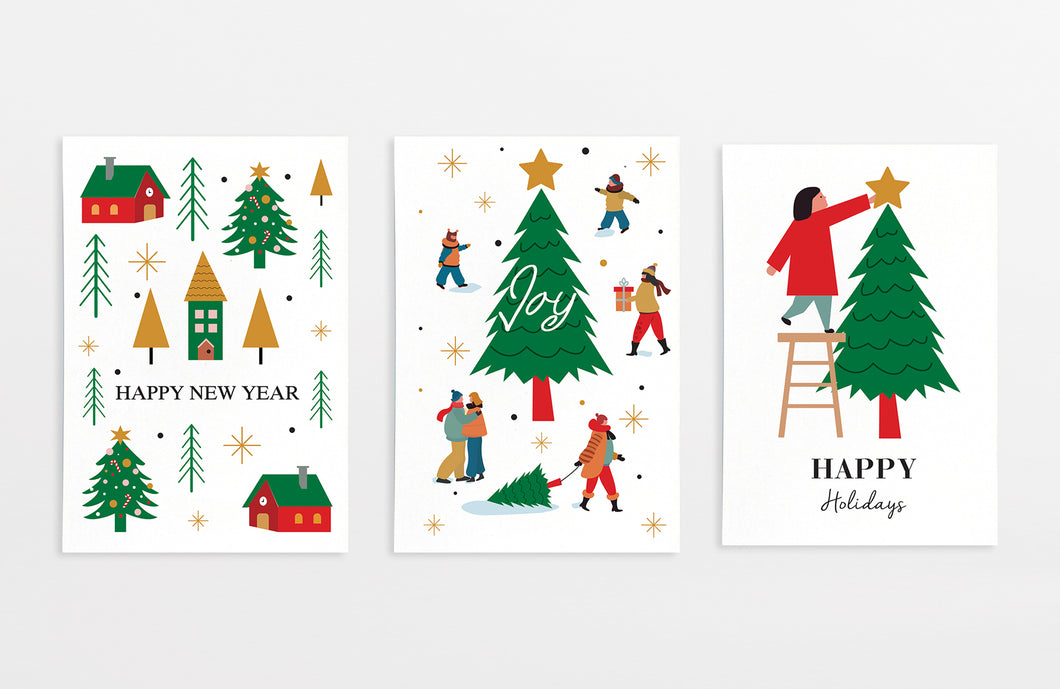 Holiday Joy Set of Cards (set of 6)